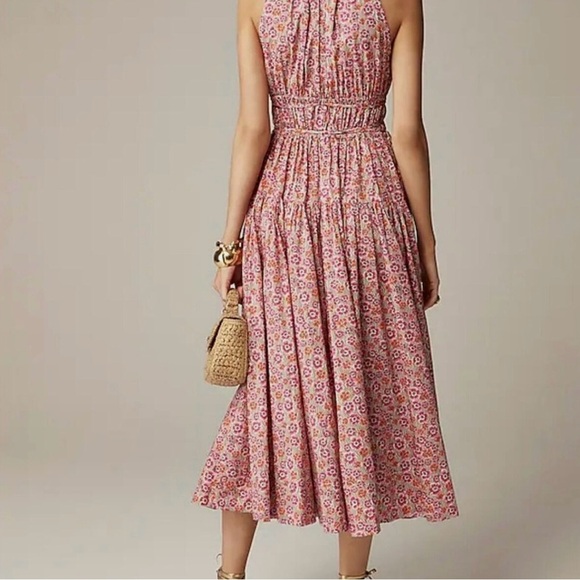NWT J Crew tie-waist halter dress in Liberty Ellie print. Large - Picture 2 of 7